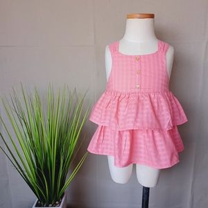 Gymboree Glitter Button Ruffle Top